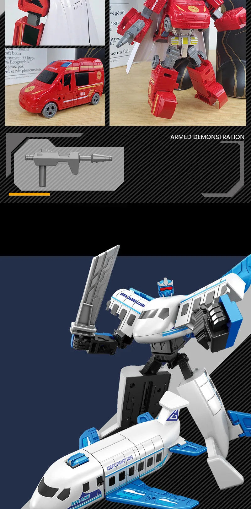 6699 New 20CM Transformation Toy Anime Robot Car Action Figure Plastic Cool Movie Aircraft Model Kids Boy Gift