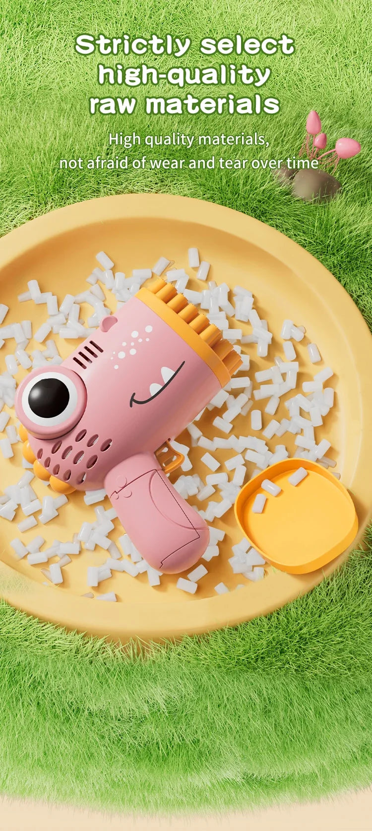 40 Hole Dinosaur Bubble Machine Children's Gift Continuous Bubble Making Wedding Outdoor (Excluding Bubble Liquid and Battery)