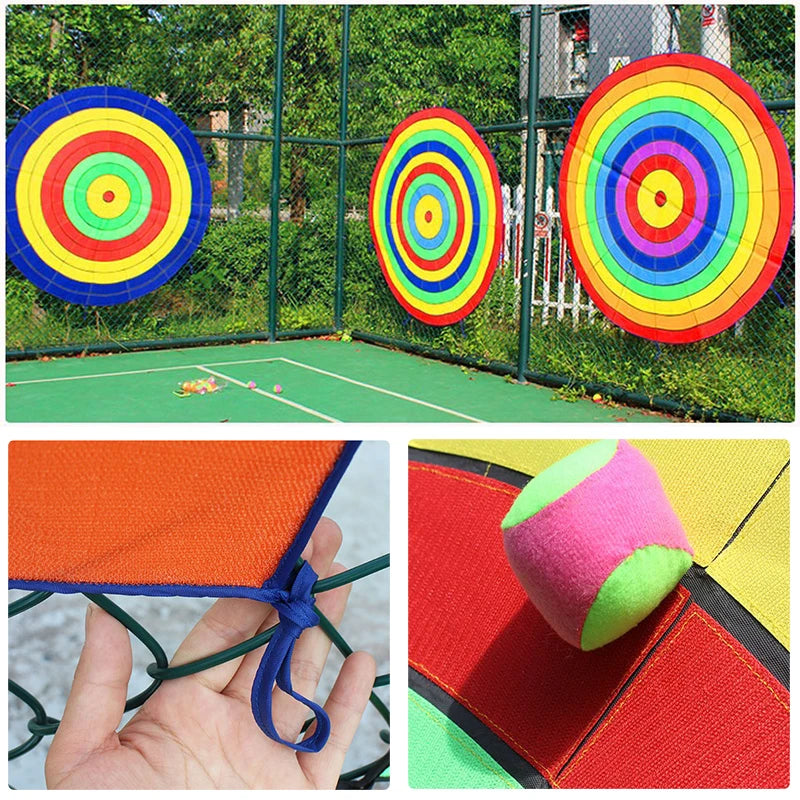 Dartboard Game Set Round Cloth Dart Board Outdoor Hrowing Sticky Ball Target Toy With 20 Balls for Parent-child Interaction Game