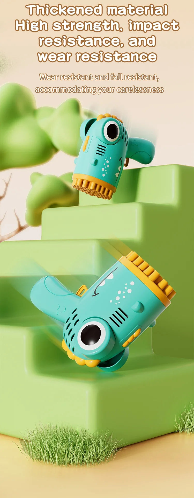 40 Hole Dinosaur Bubble Machine Children's Gift Continuous Bubble Making Wedding Outdoor (Excluding Bubble Liquid and Battery)